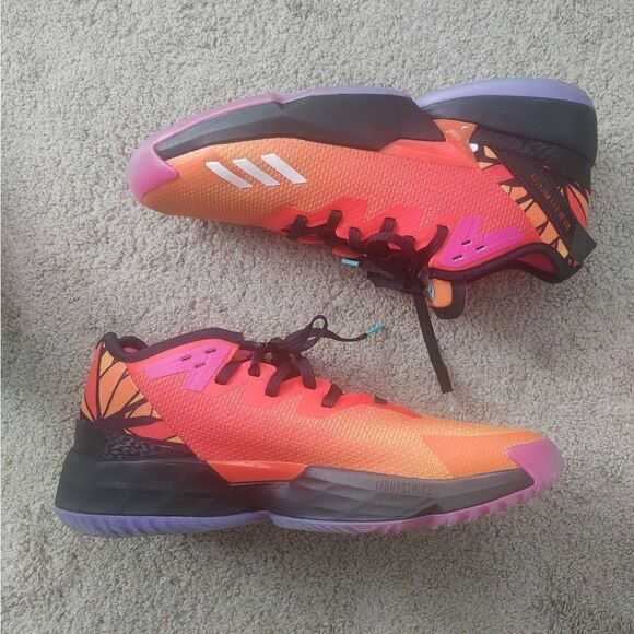 Adidas D.O.N. Issue 4 Day Of The Dead Orange Men Basketball Sneakers Size 13.5 - Picture 3 of 8